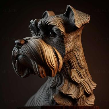 3D model Zwergschnauzer dog (STL)